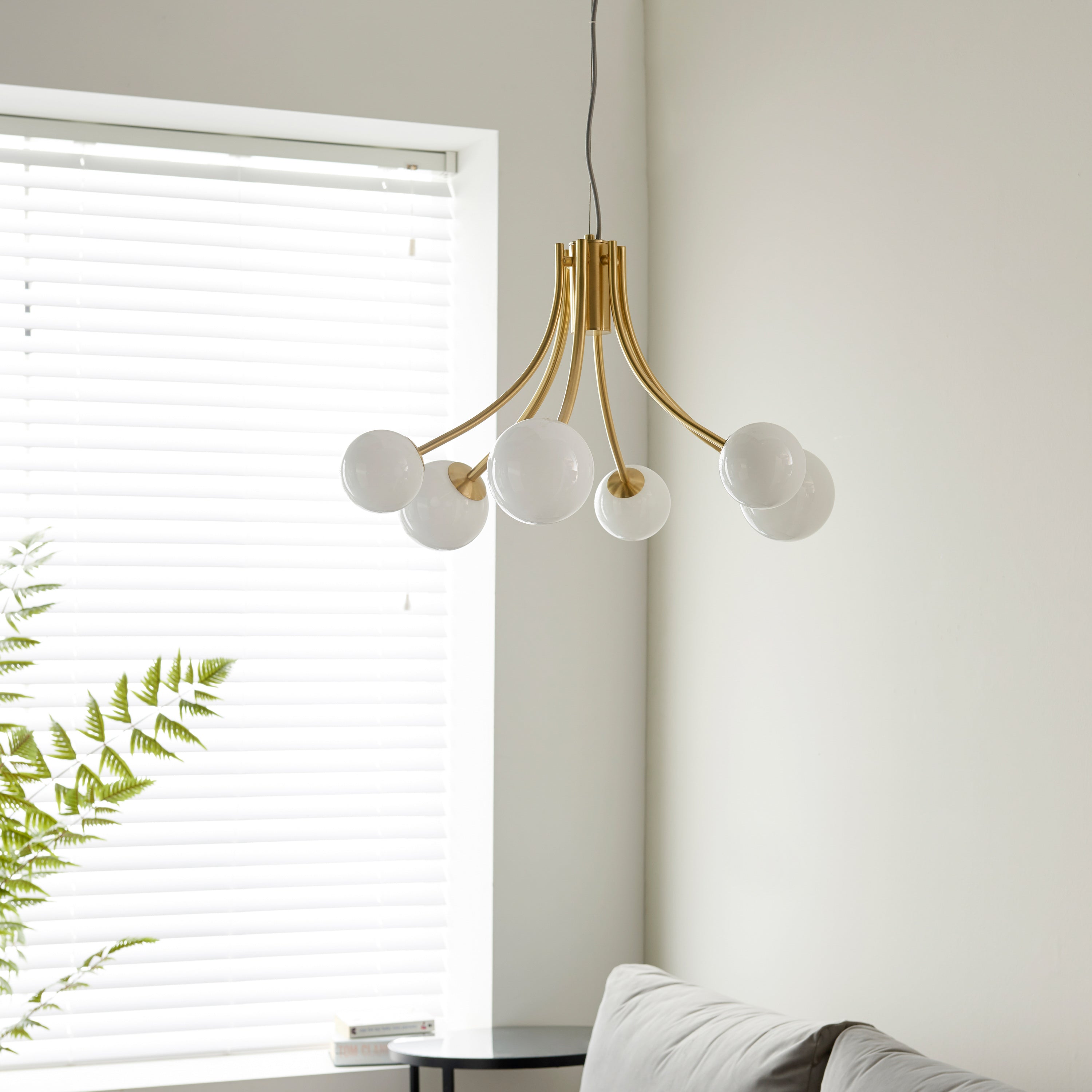 Mave Gold Orb LED Pendant Light | 6 Lights
